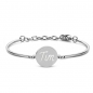 Preview: Armband mit Gravur 003 silber Lovebird rund