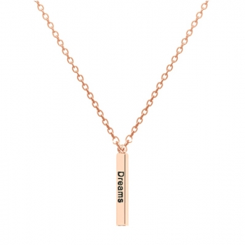 Edelstahlkette rosegold DREAM, LOVE, LAUGH, Enjoy the little Things