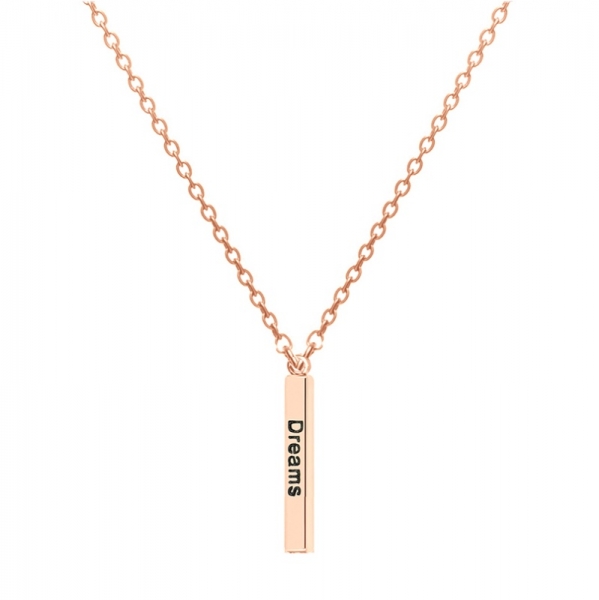 Edelstahlkette rosegold DREAM, LOVE, LAUGH, Enjoy the little Things